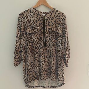 Calvin Klein  animal print blouse 3X
